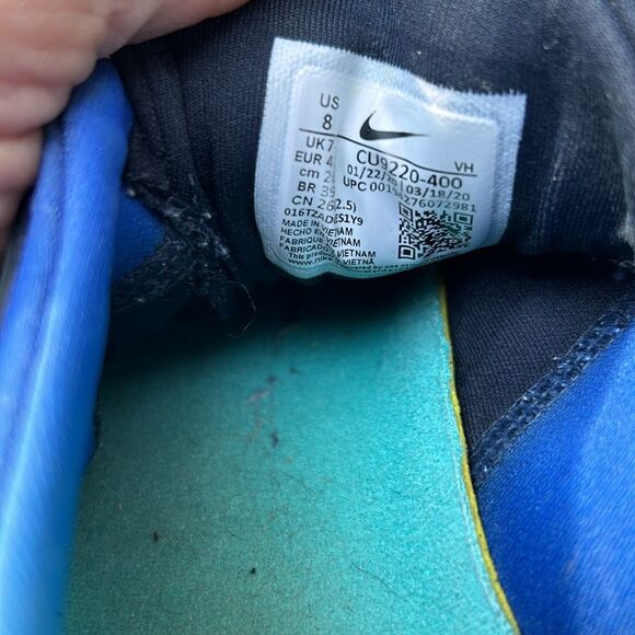 Nike SB Nyjah Free 2 Good Condition Dark Obsidian Hyper Jade Black size 8 - Picture 4 of 9